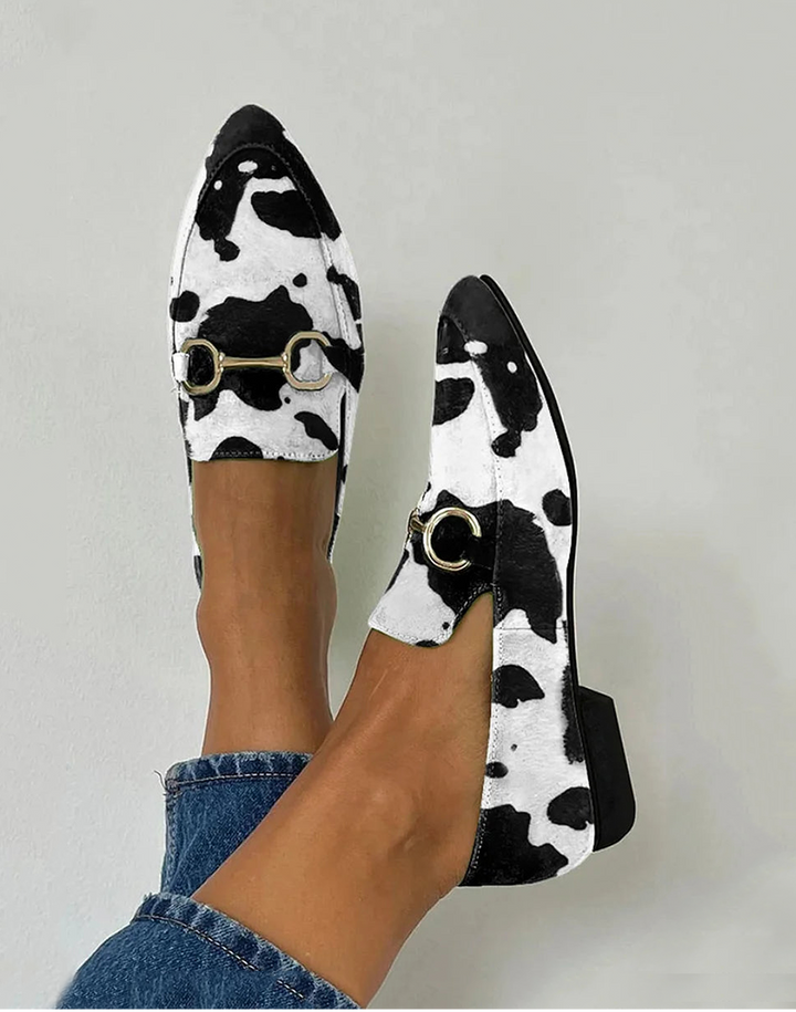 Diana - Moccasin with Printed Buckle Detail