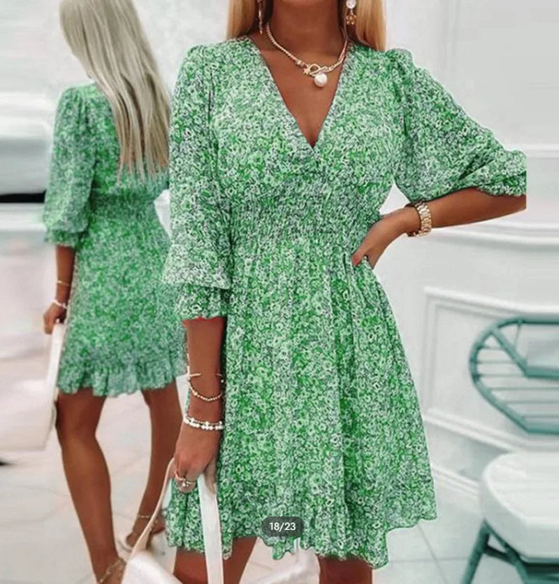 Boho Floral Mini Dress Effortless Bohemian Charm for Sunny Days