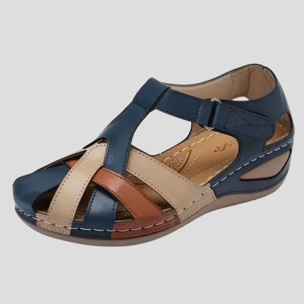 Women's Leather Sandals with Comfort Arch Support
