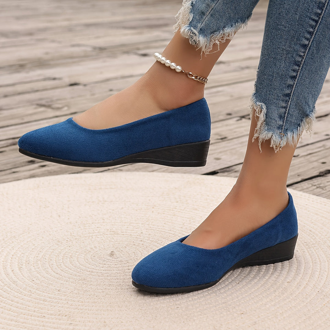 Éliane - Comfortable ballet flats with a wedge heel