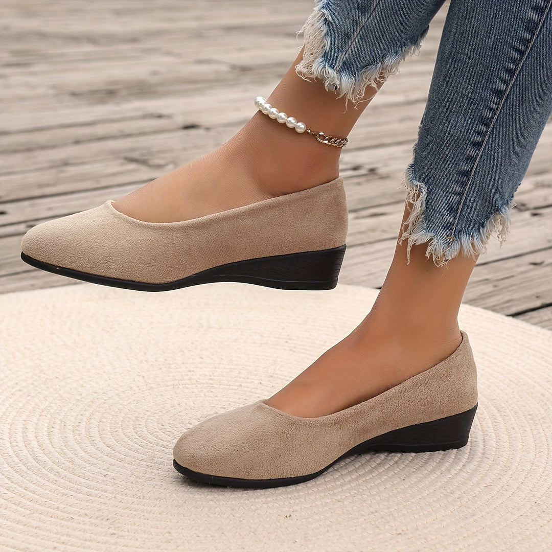 Éliane - Comfortable ballet flats with wedge heel