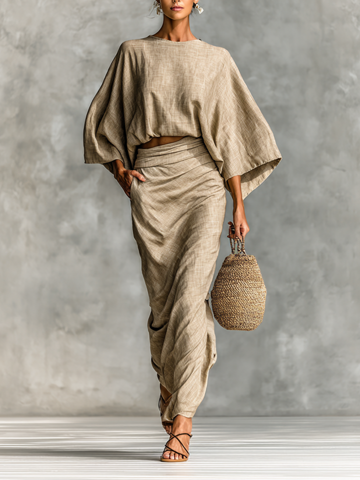 Cotton Linen Set Dress