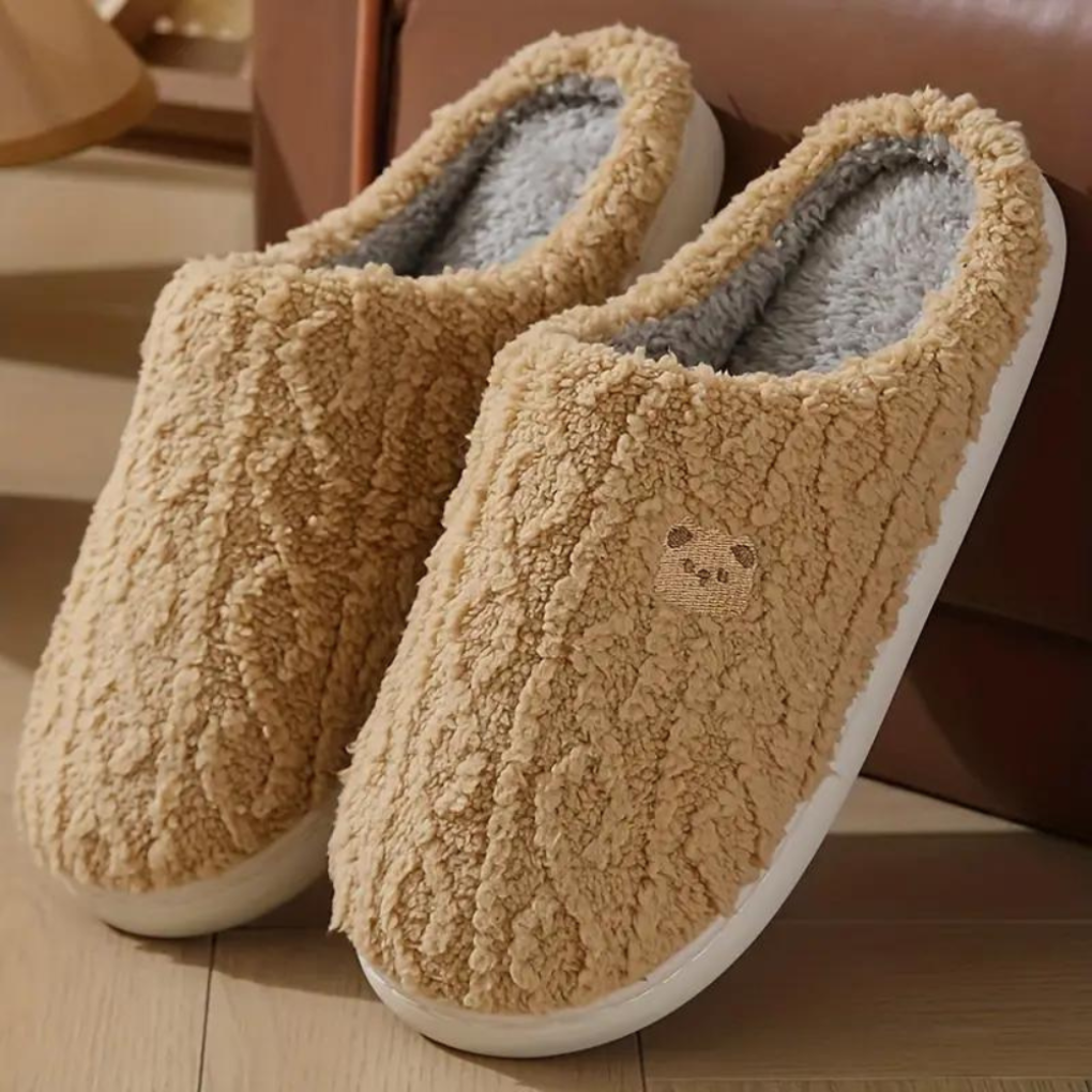 Cozy Fluffy Bear Slippers for Women - Perfect for Winter