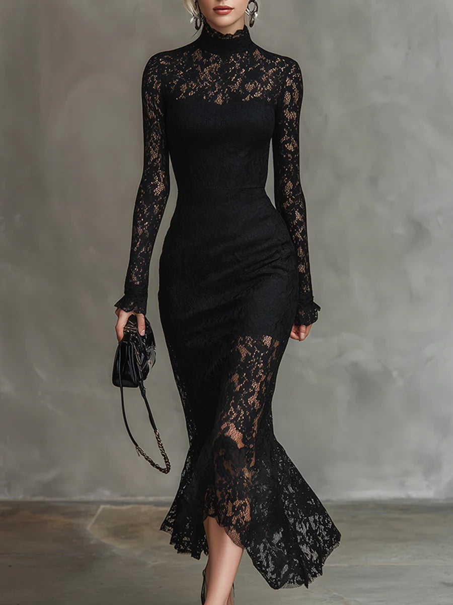 ALTHEA™ | The Black Lace Maxi Dress