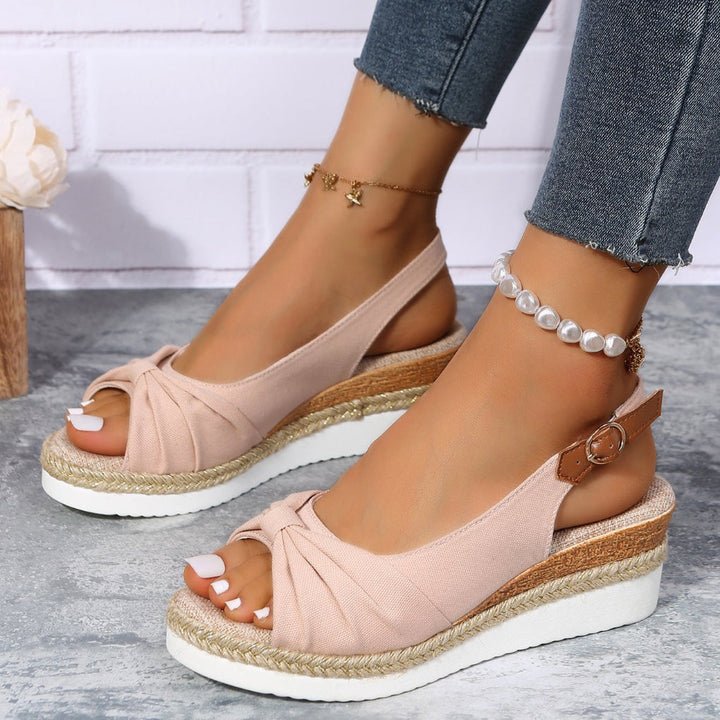 Chic Open-Toe Wedge Sandals for Women: Enhance Your Summer Look with Comfort and Elegance