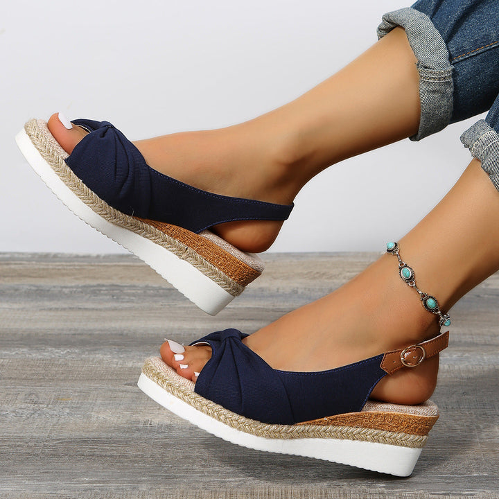Chic Open-Toe Wedge Sandals for Women: Enhance Your Summer Look with Comfort and Elegance