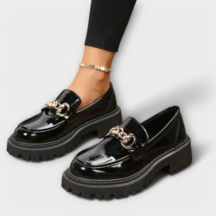 Women's Plateau Loafer Shoes with Witch Style