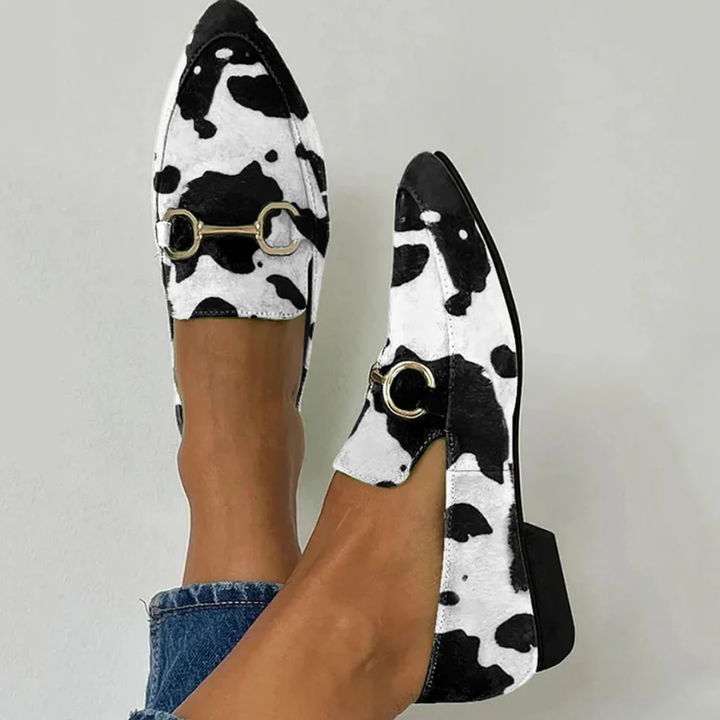 Diana - Moccasin with Printed Buckle Detail