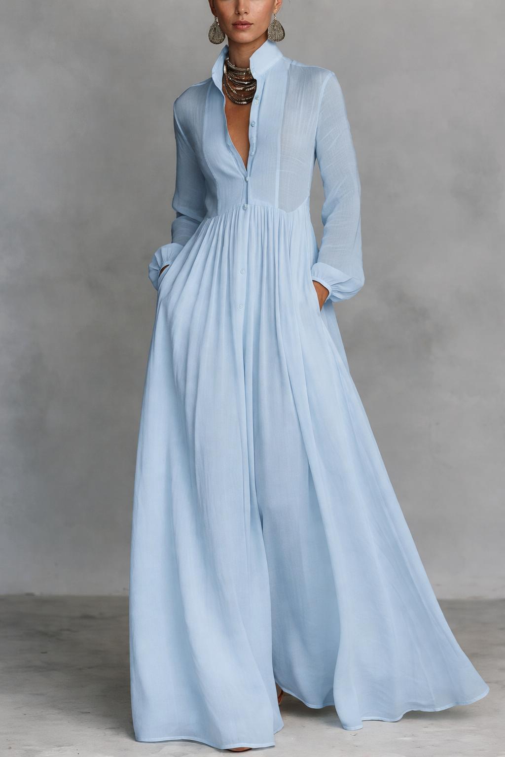 Celeste™ | Airy Linen Maxi Dress