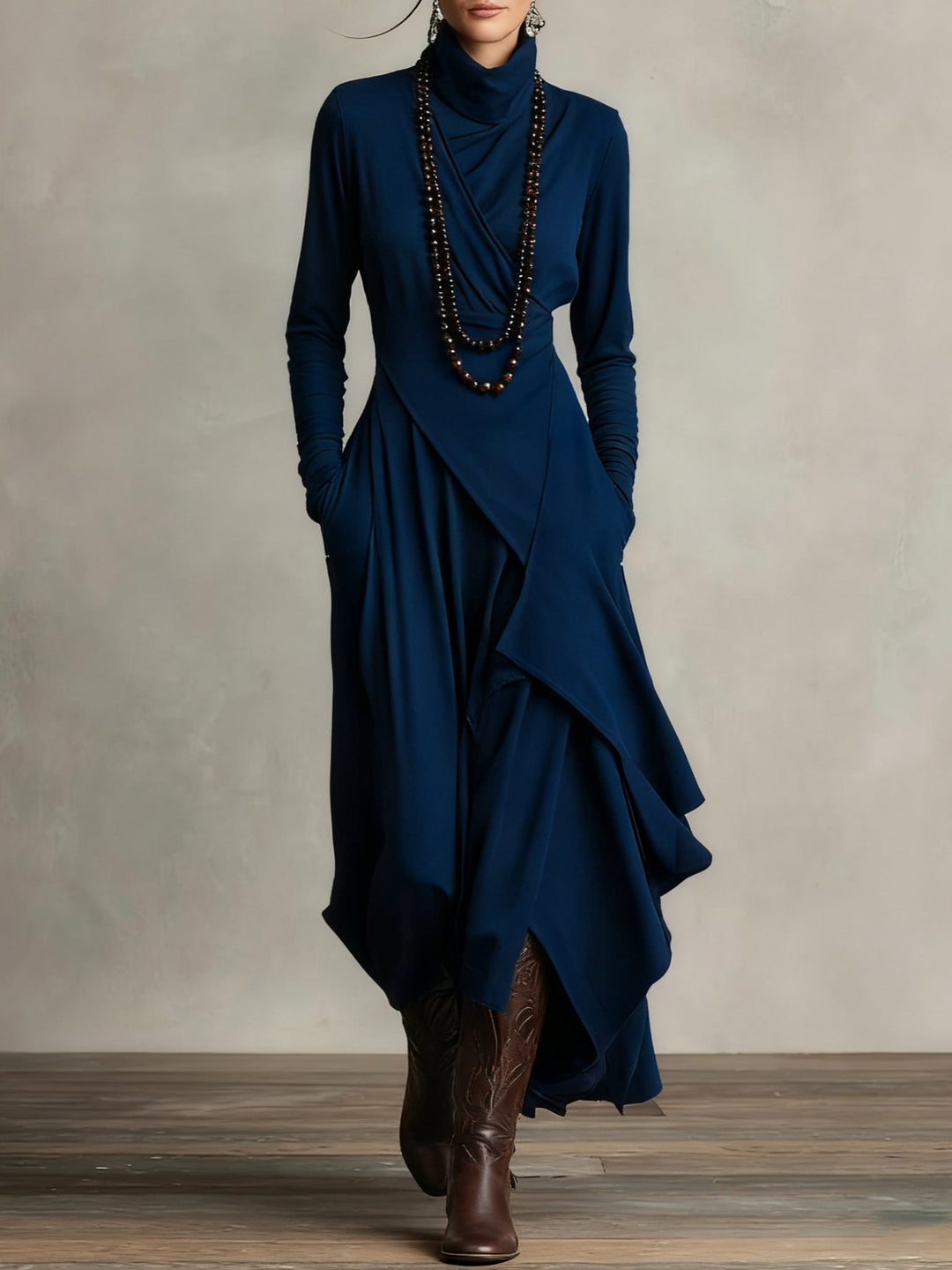 Elara™ | Sculpted Flow Maxi Dress