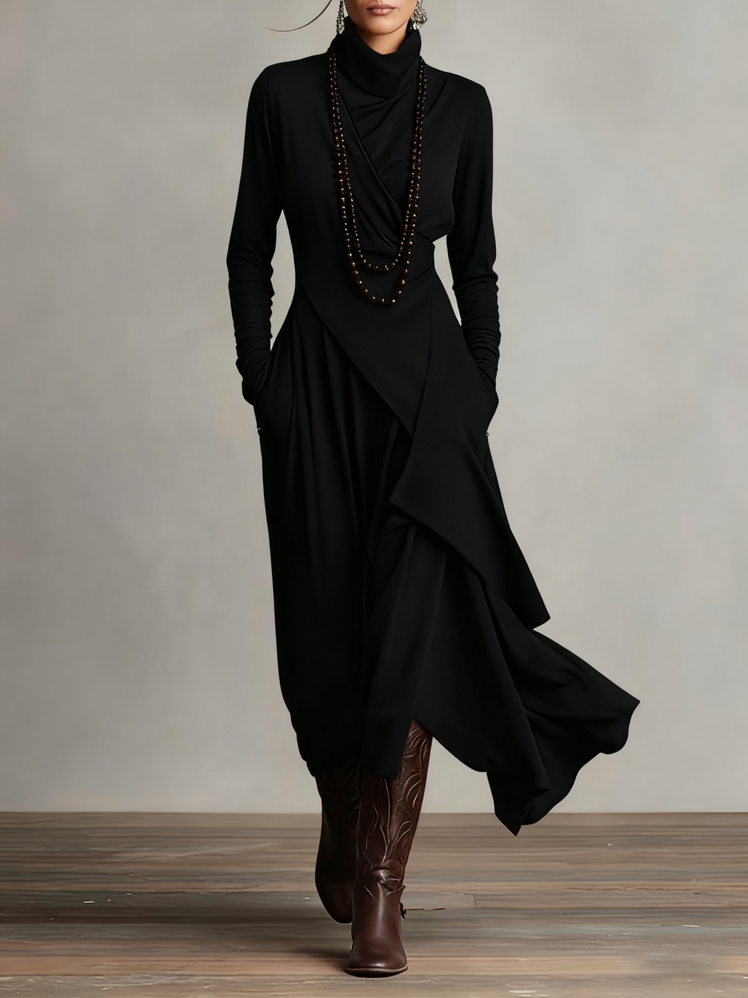 Elara™ | Sculpted Flow Maxi Dress