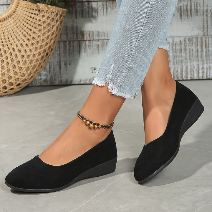 Éliane - Comfortable ballet flats with wedge heel