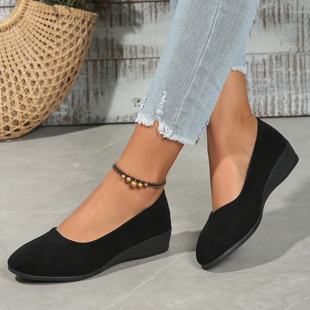 Éliane - Comfortable Ballet Flats with Wedge Heel