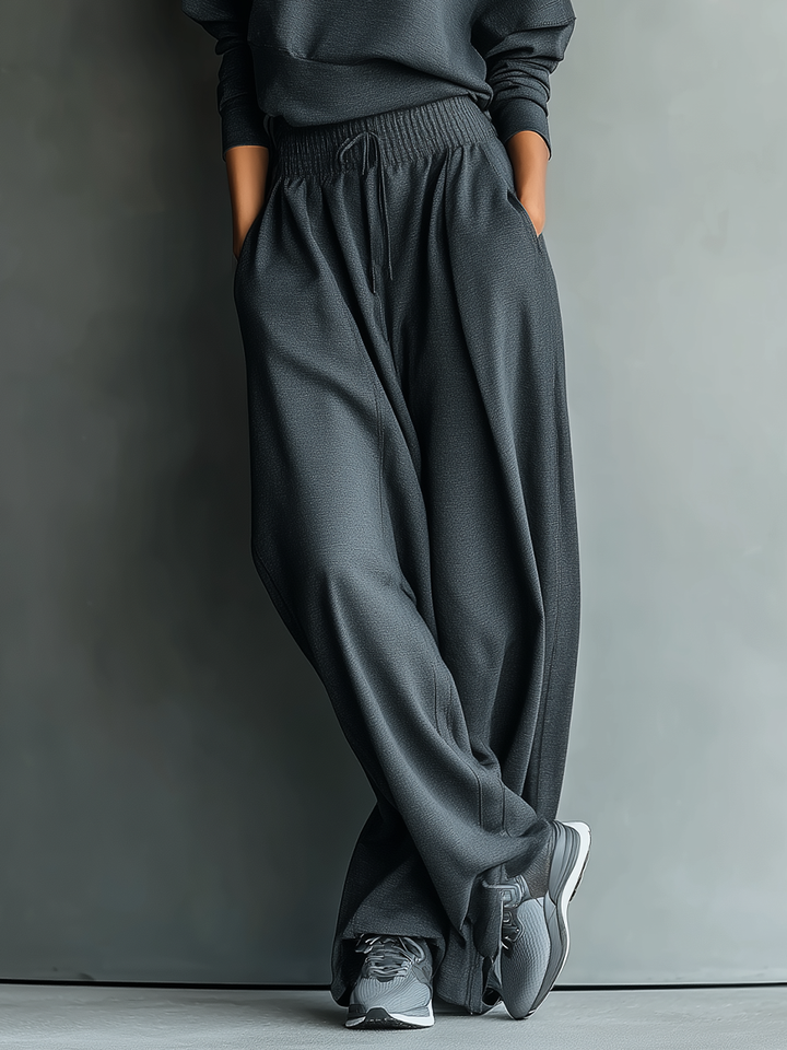 Knitted Ensemble Wide Trousers