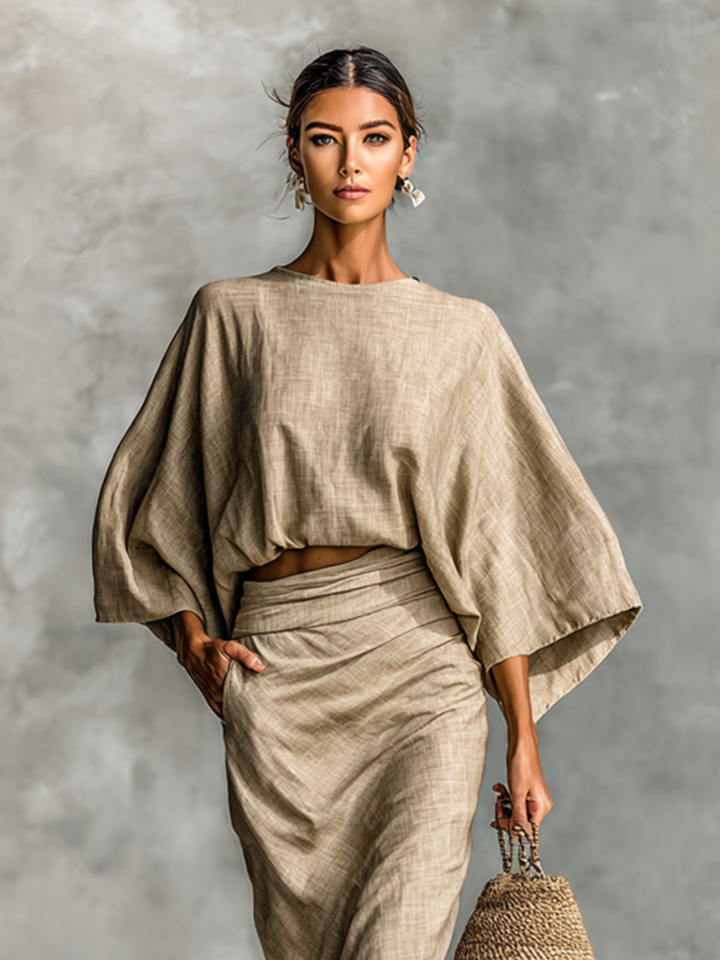 Cotton Linen Set Dress